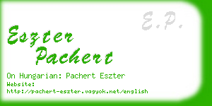 eszter pachert business card